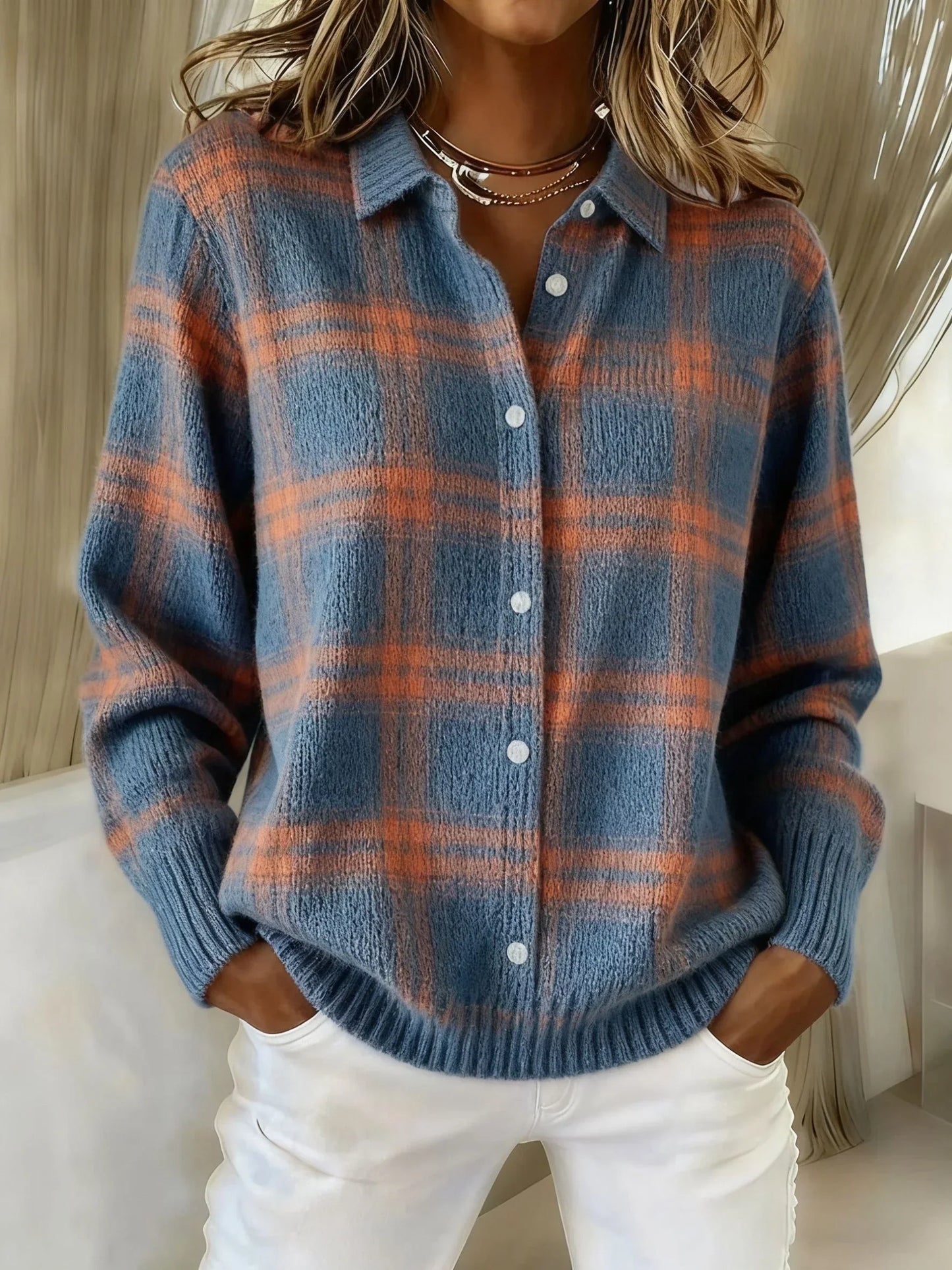 ORION | Vintage Ease Button-Front Sweater
