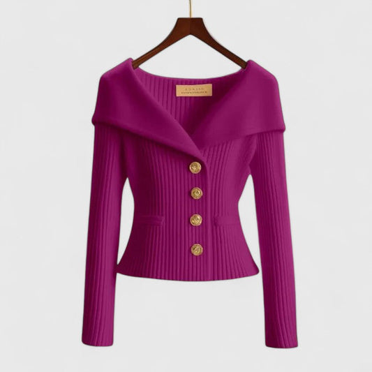 ISADORA | Draped-Neck Cardi