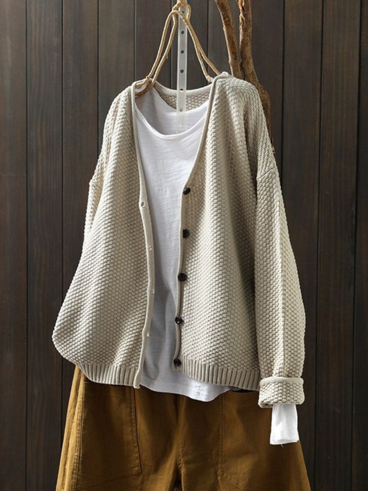 VERITY | Ribbed Button Cardi