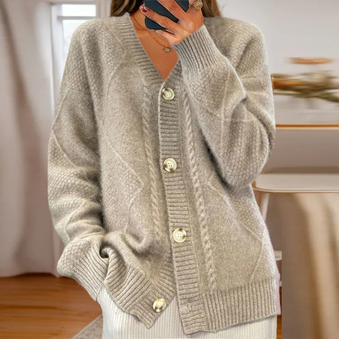 VERNA | Twisted-Stitch Cardi