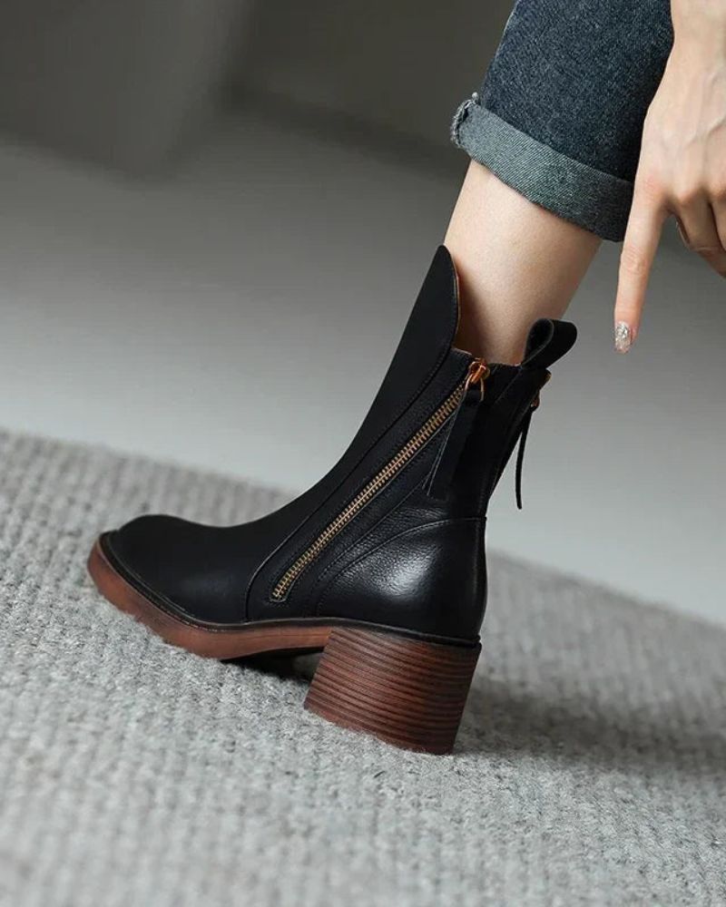 TESSA | Heeled Leather Boot