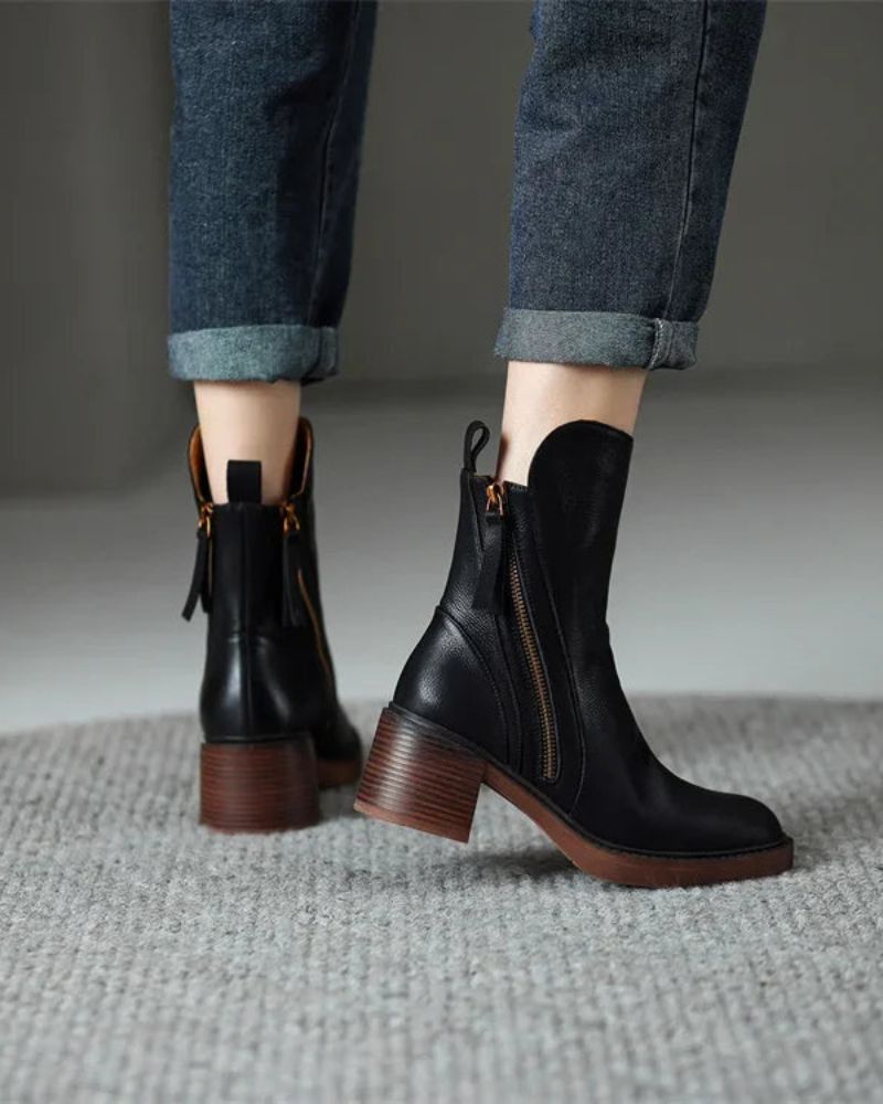 TESSA | Heeled Leather Boot