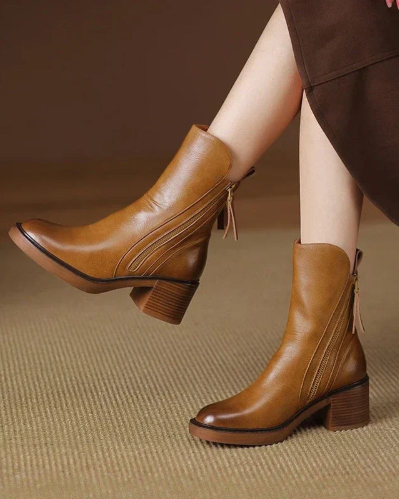 TESSA | Heeled Leather Boot