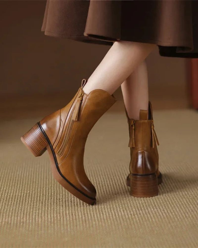 TESSA | Heeled Leather Boot