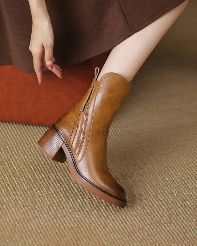 TESSA | Heeled Leather Boot