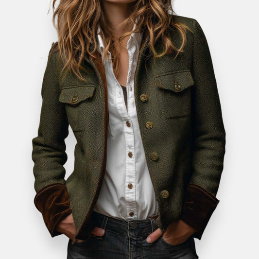 MAEVE | Velvet-Detail Jacket