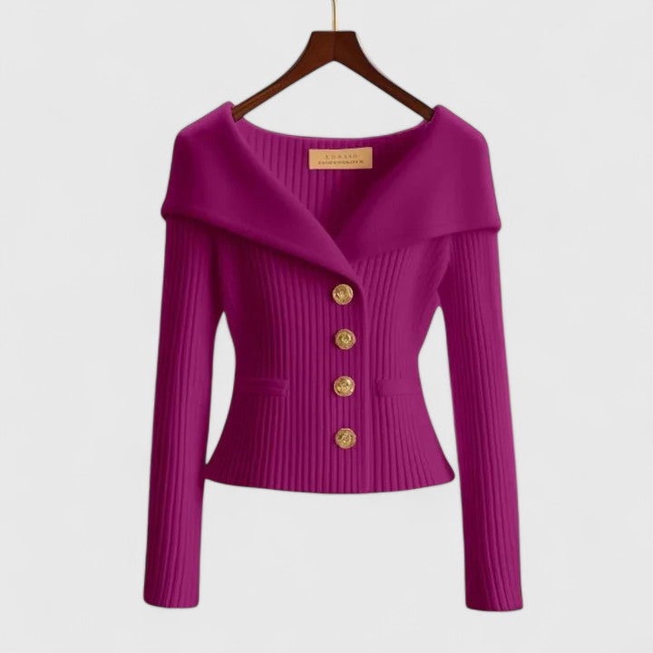 ISADORA | Draped-Neck Cardi