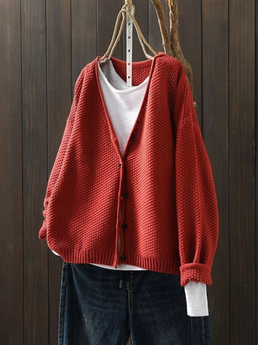 VERITY | Ribbed Button Cardi