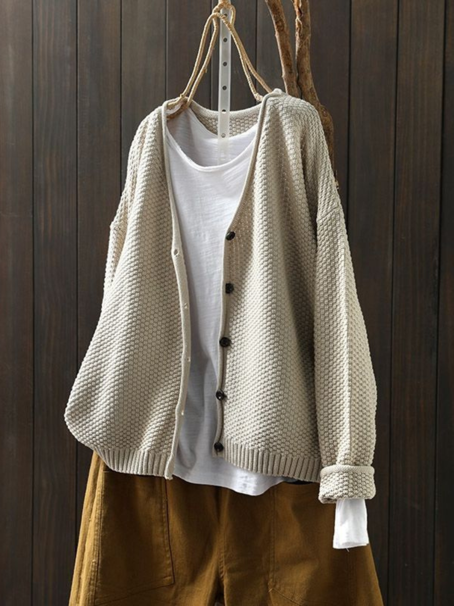 VERITY | Ribbed Button Cardi