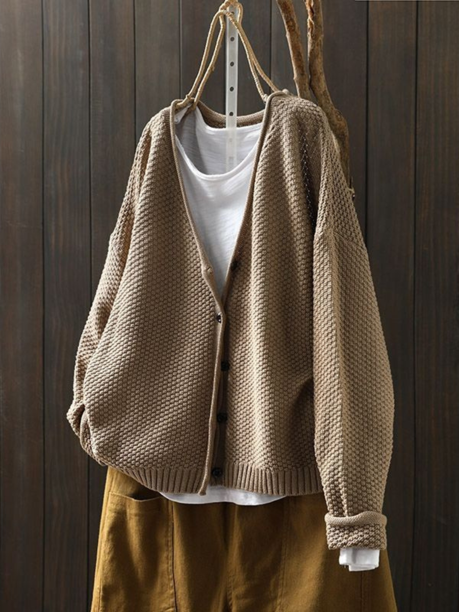 VERITY | Ribbed Button Cardi
