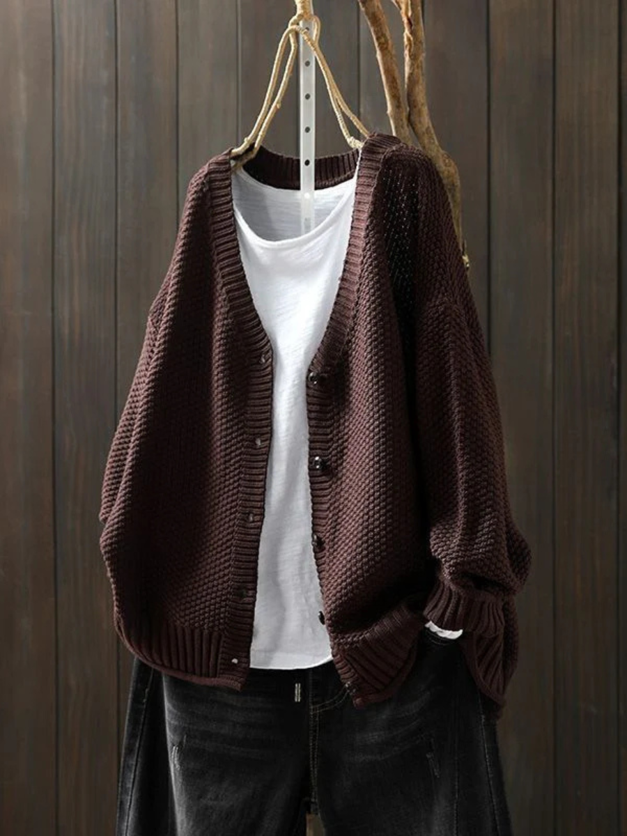 VERITY | Ribbed Button Cardi