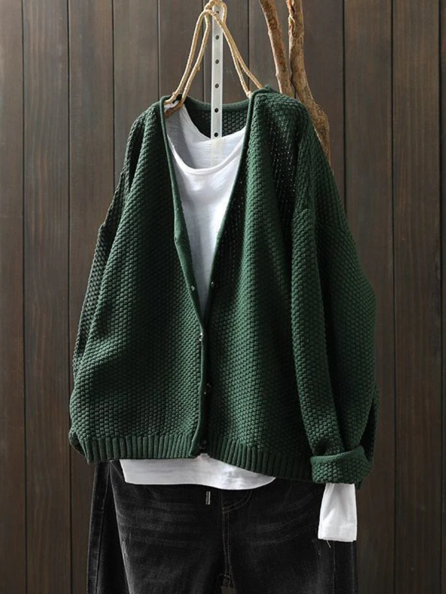 VERITY | Ribbed Button Cardi