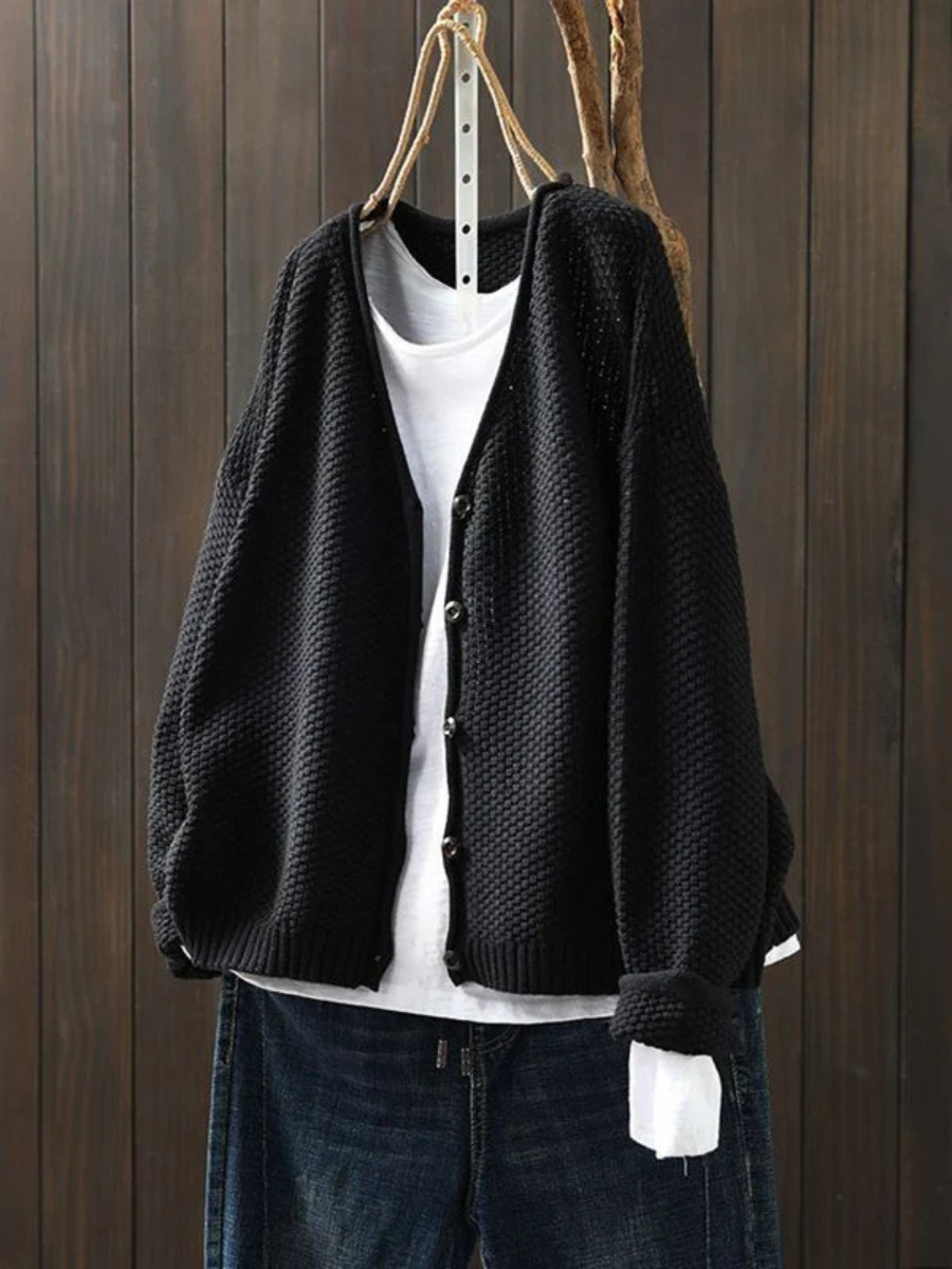VERITY | Ribbed Button Cardi