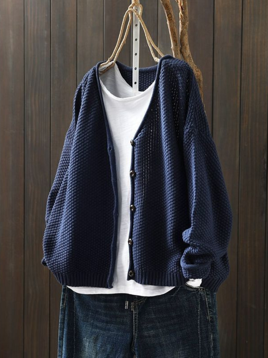 VERITY | Ribbed Button Cardi