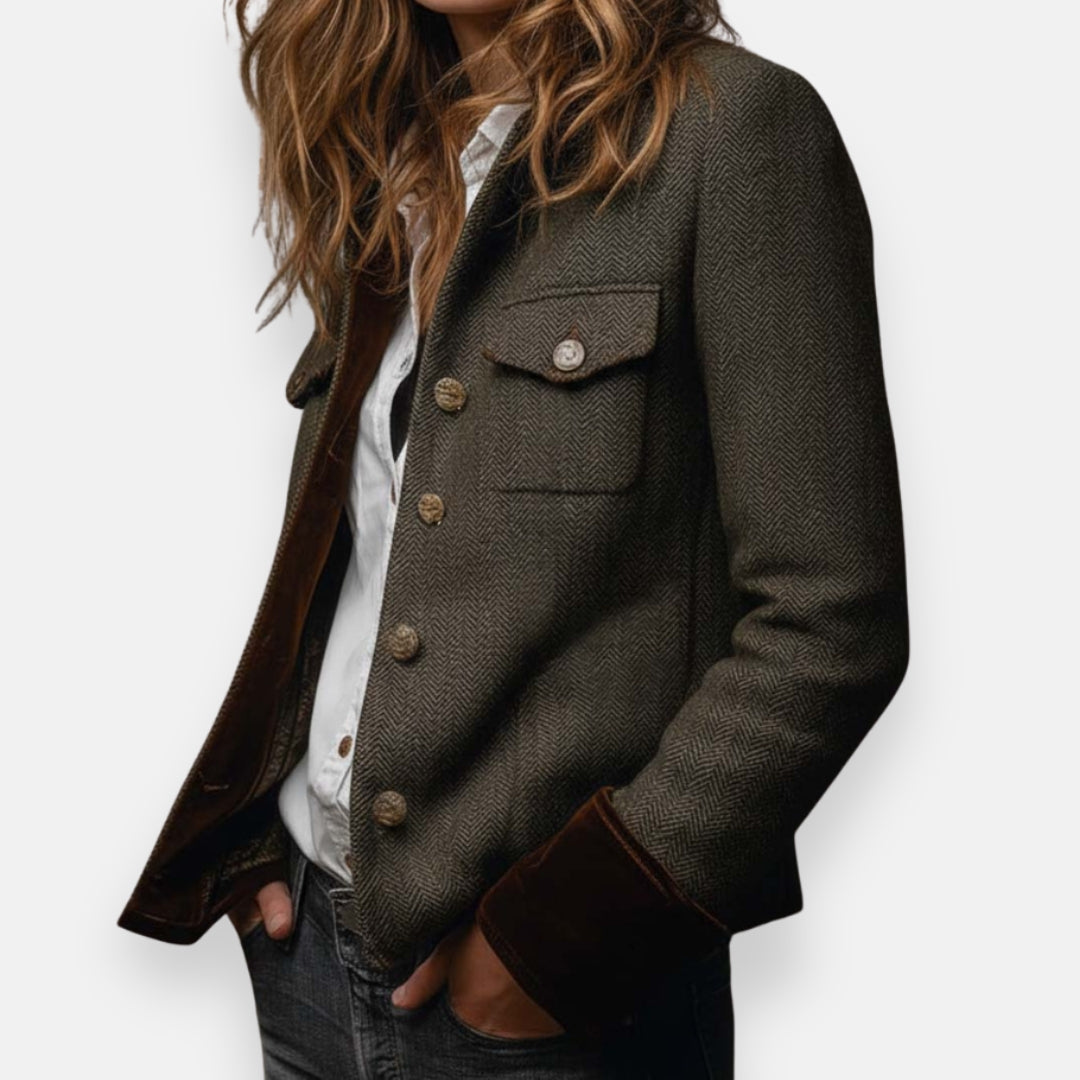 MAEVE | Velvet-Detail Jacket