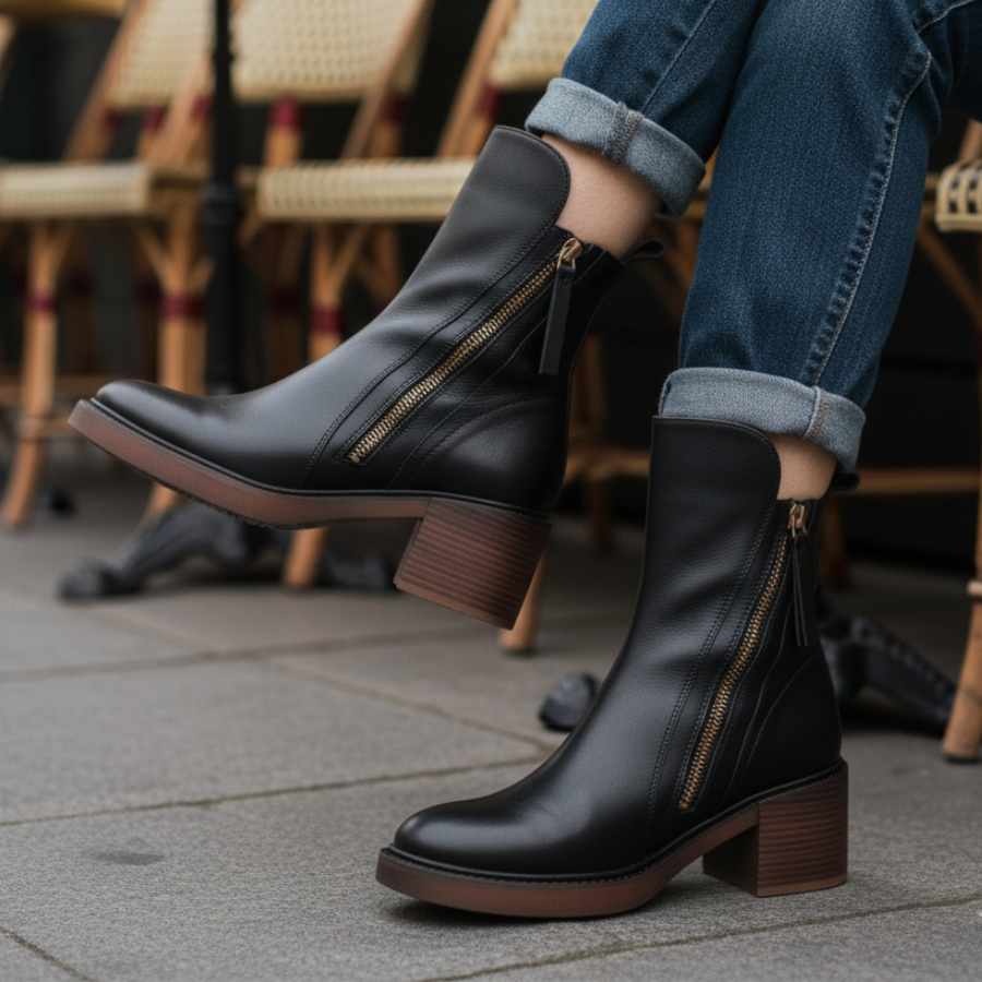 TESSA | Heeled Leather Boot