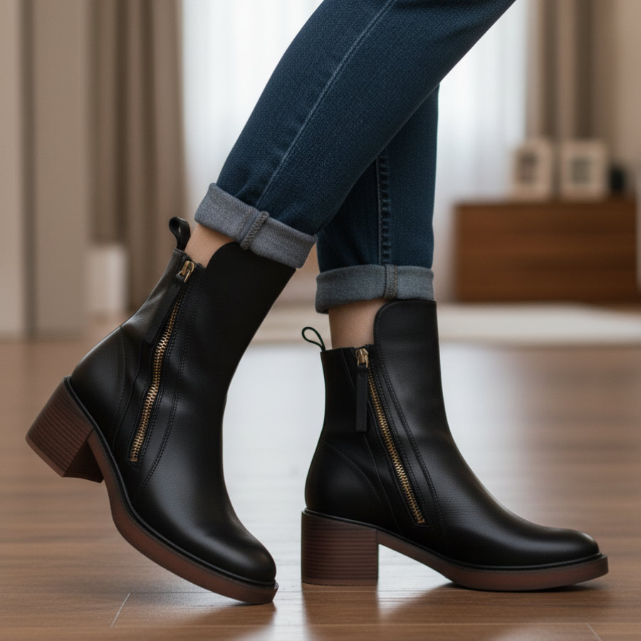 TESSA | Heeled Leather Boot