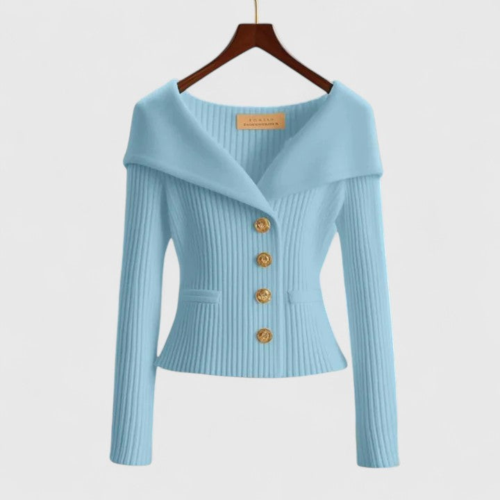 ISADORA | Draped-Neck Cardi