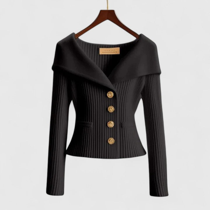 ISADORA | Draped-Neck Cardi