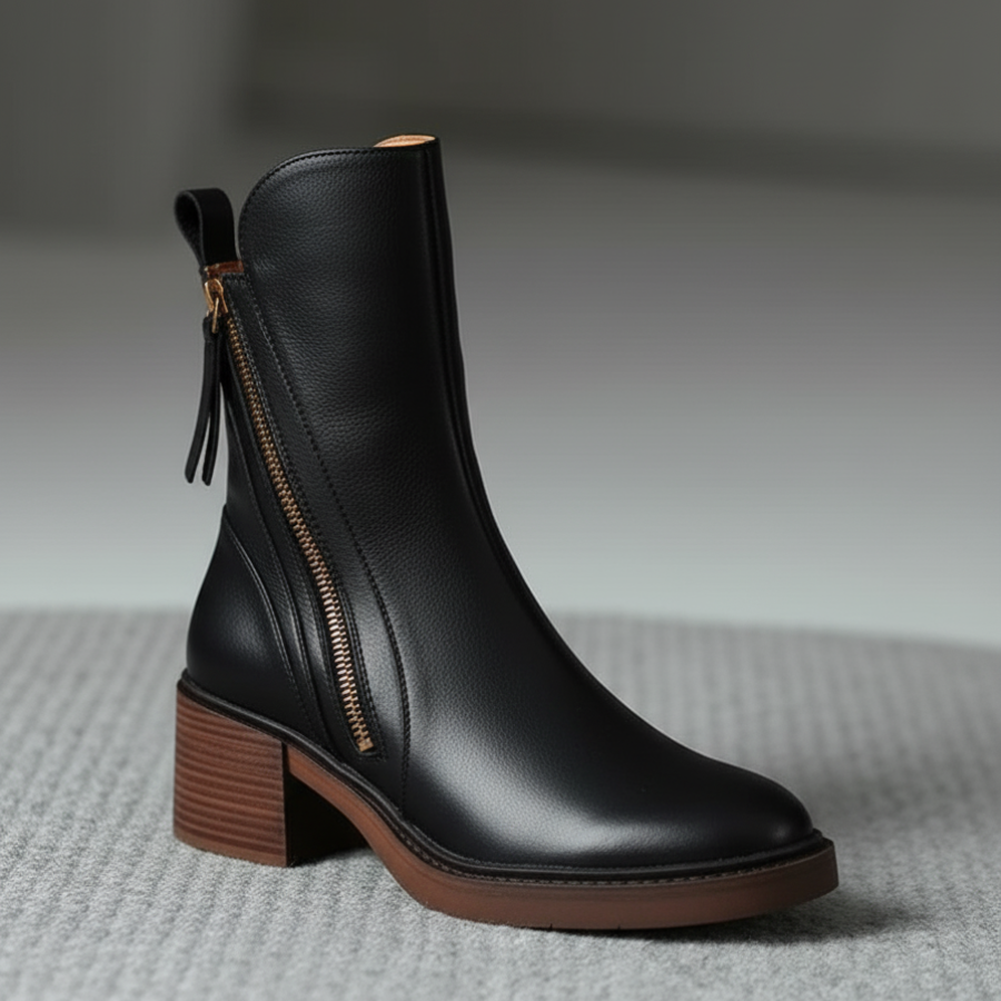 TESSA | Heeled Leather Boot