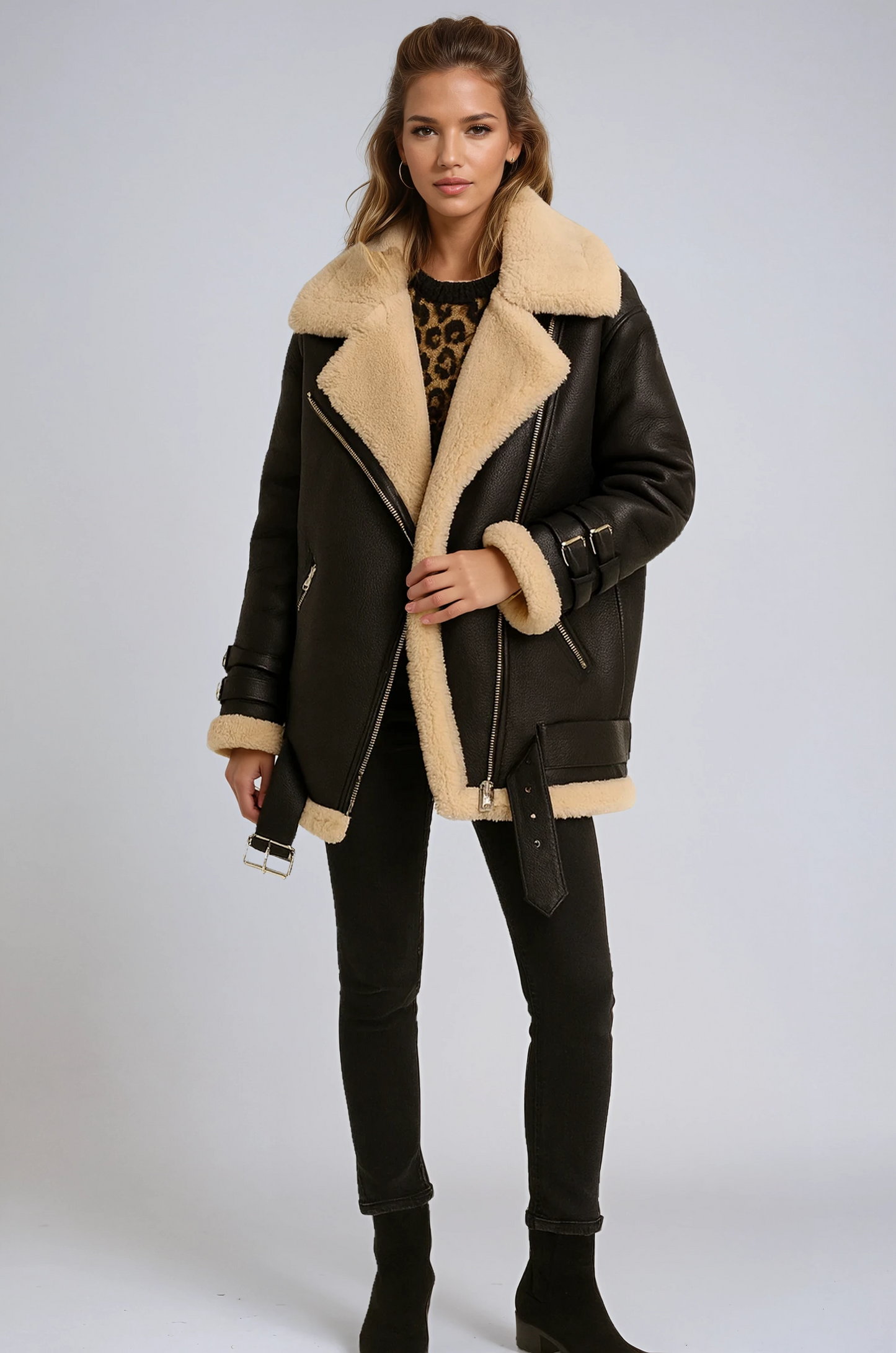 HALCYON | Aviator-Lined Coat