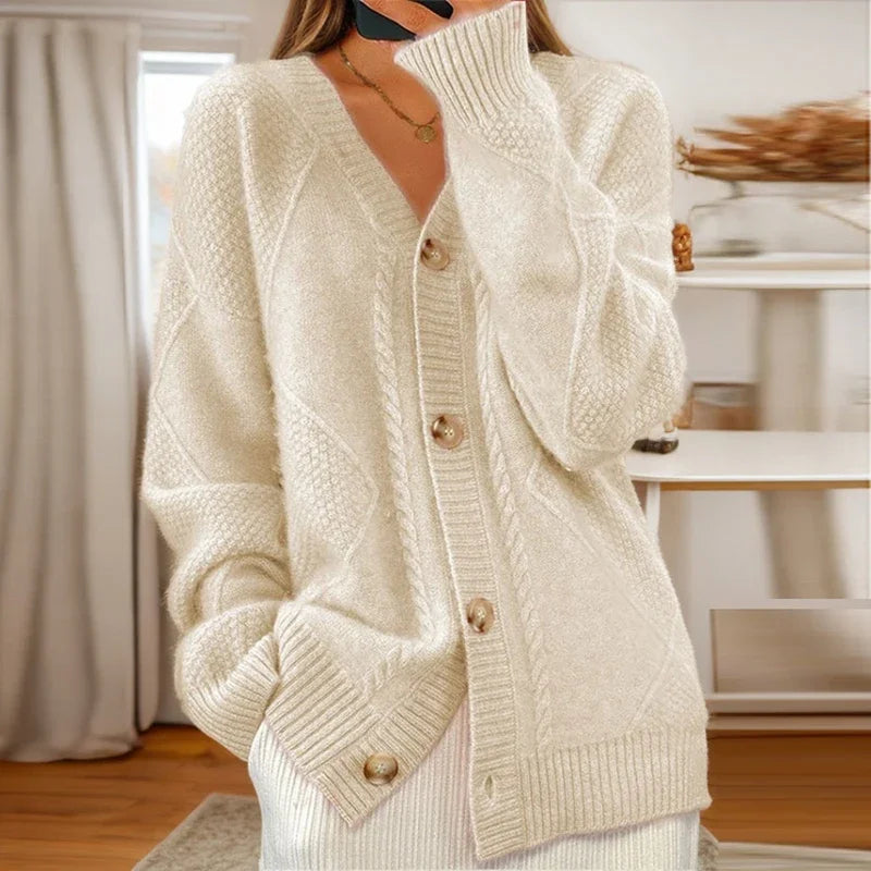 VERNA | Twisted-Stitch Cardi