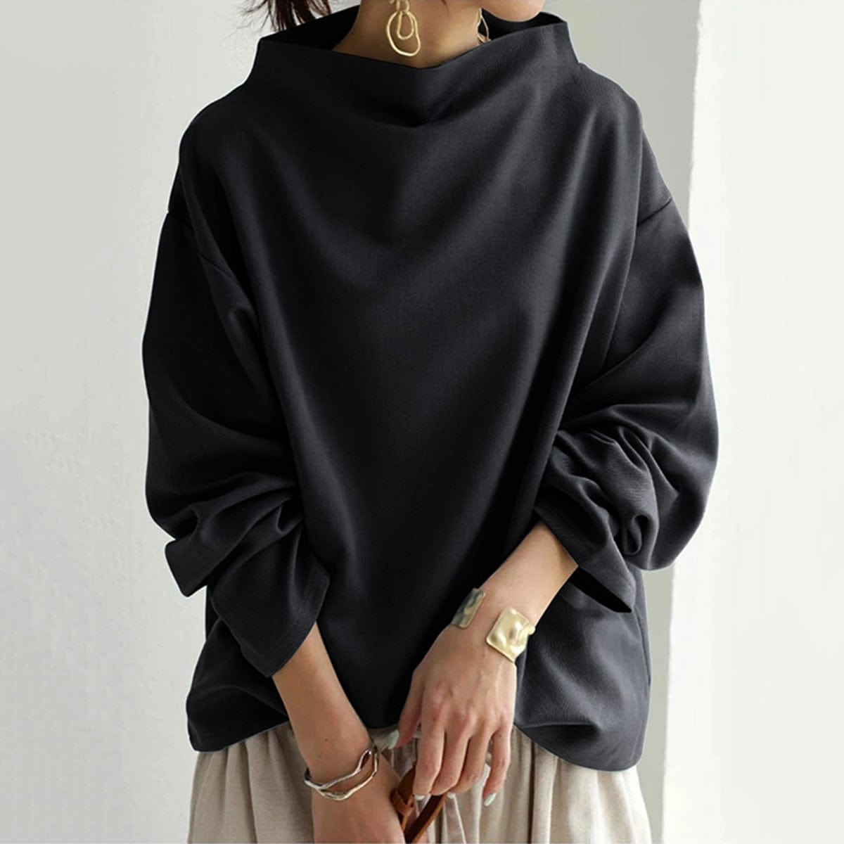 SELA | Collared-Knit Tee