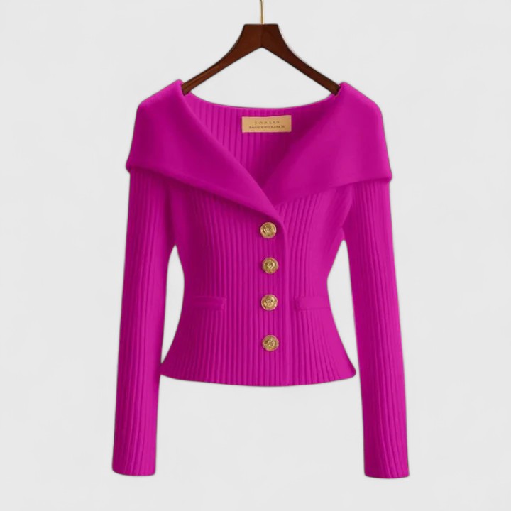 ISADORA | Draped-Neck Cardi