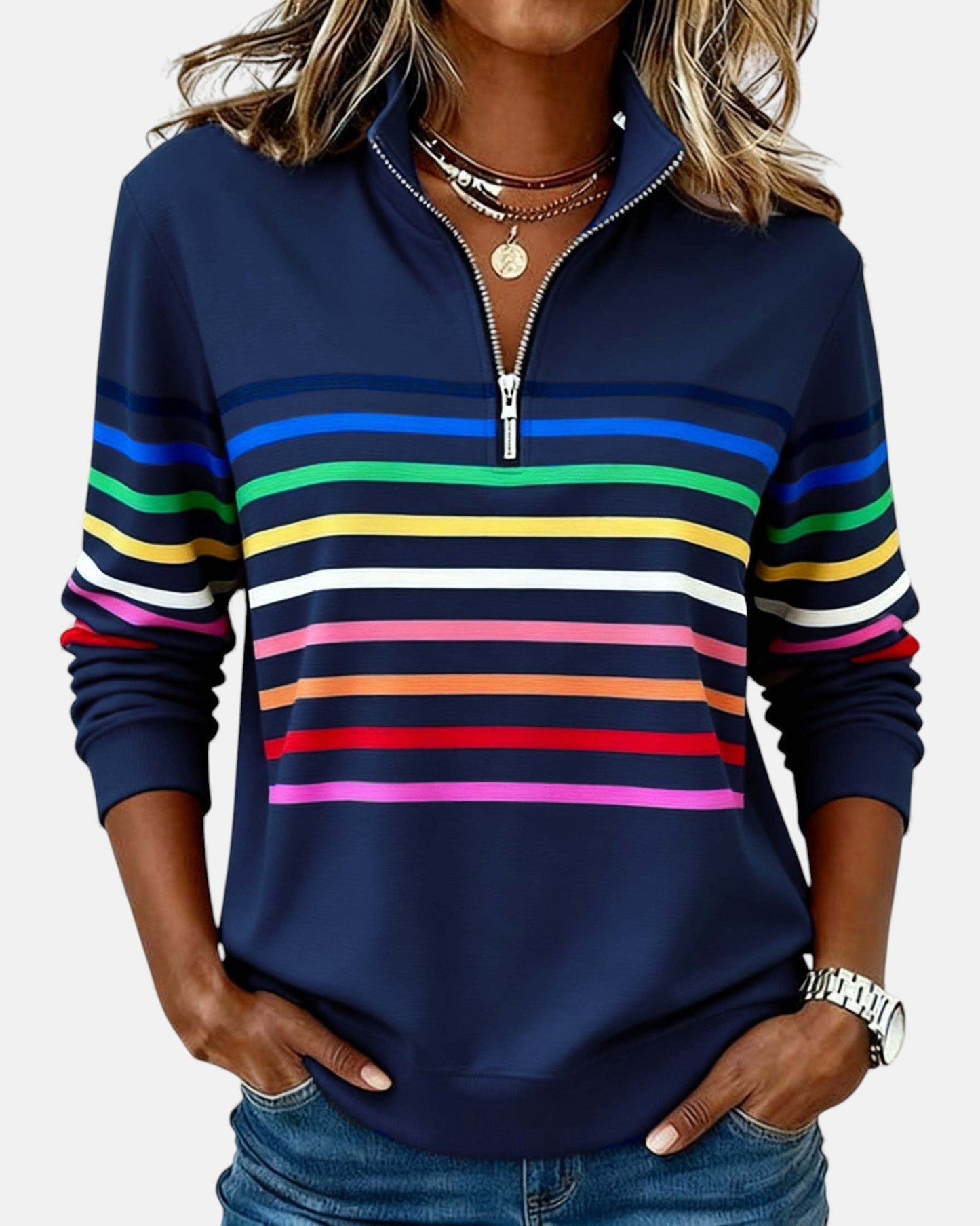 CASCADE | City-Scape Zip-Pullover
