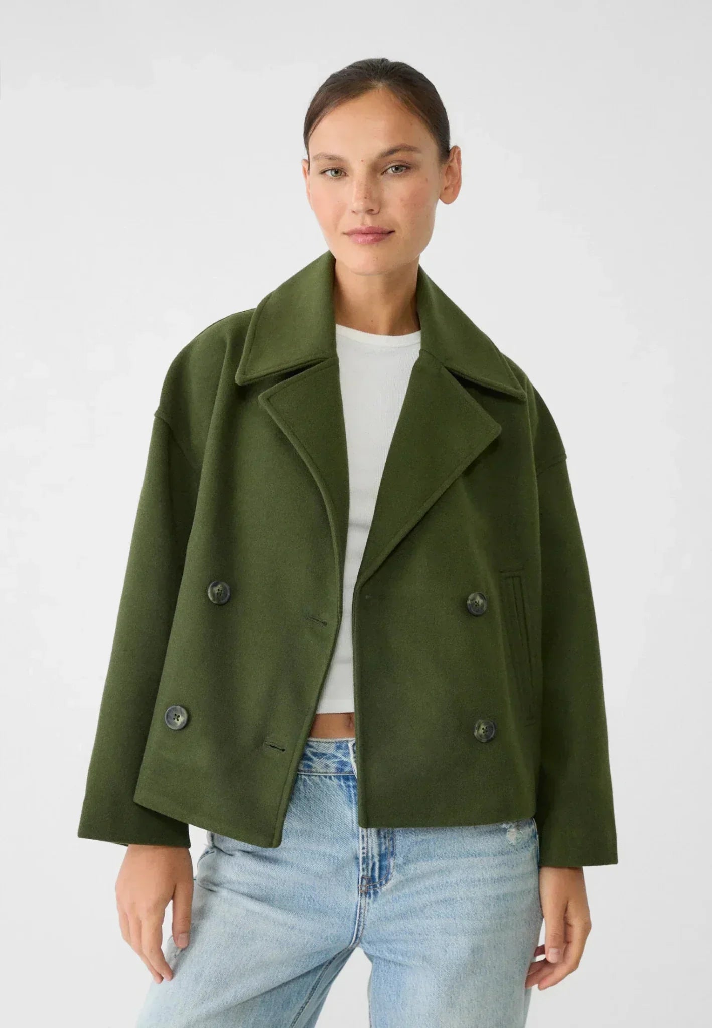 RIVEN | Short Double-Breasted Coat