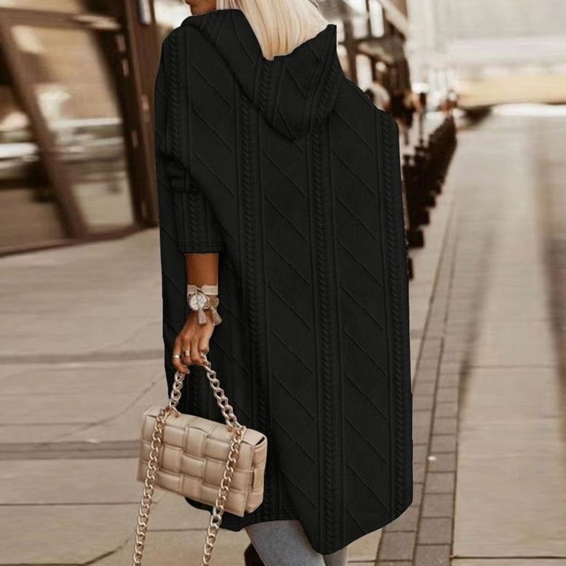 LEVANA | Hooded Drape Coat
