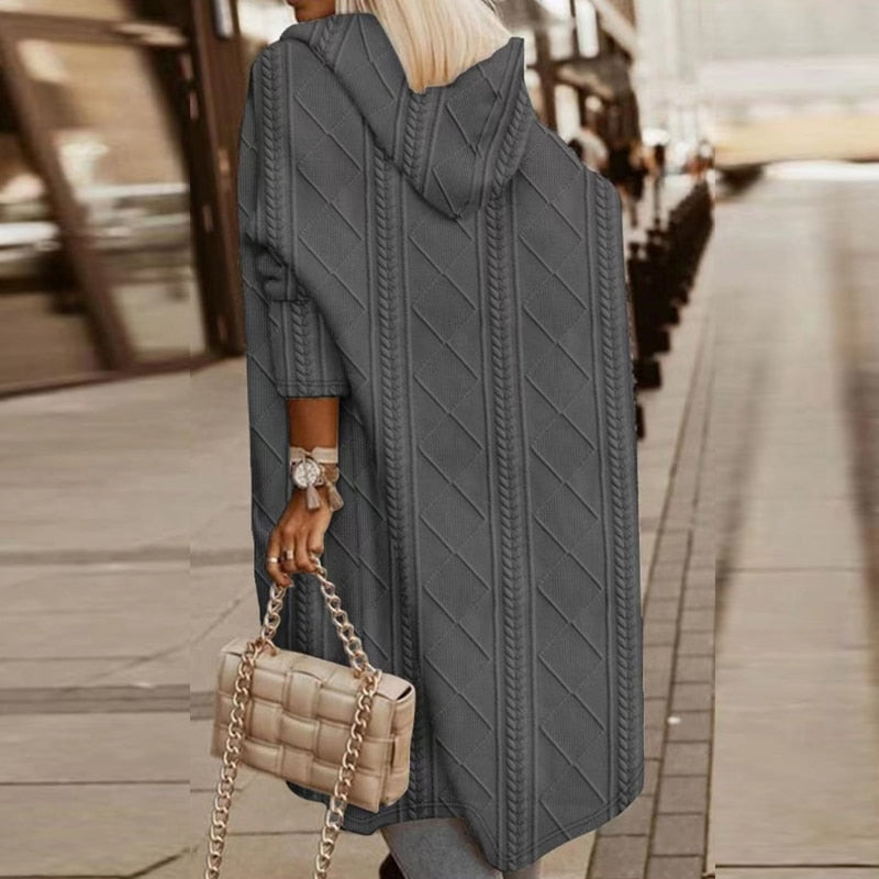 LEVANA | Hooded Drape Coat